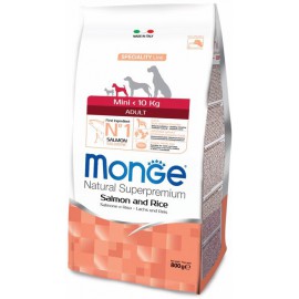 Monge Dog Speciality Mini Корм для взрослых собак мелких пород лосось с рисом